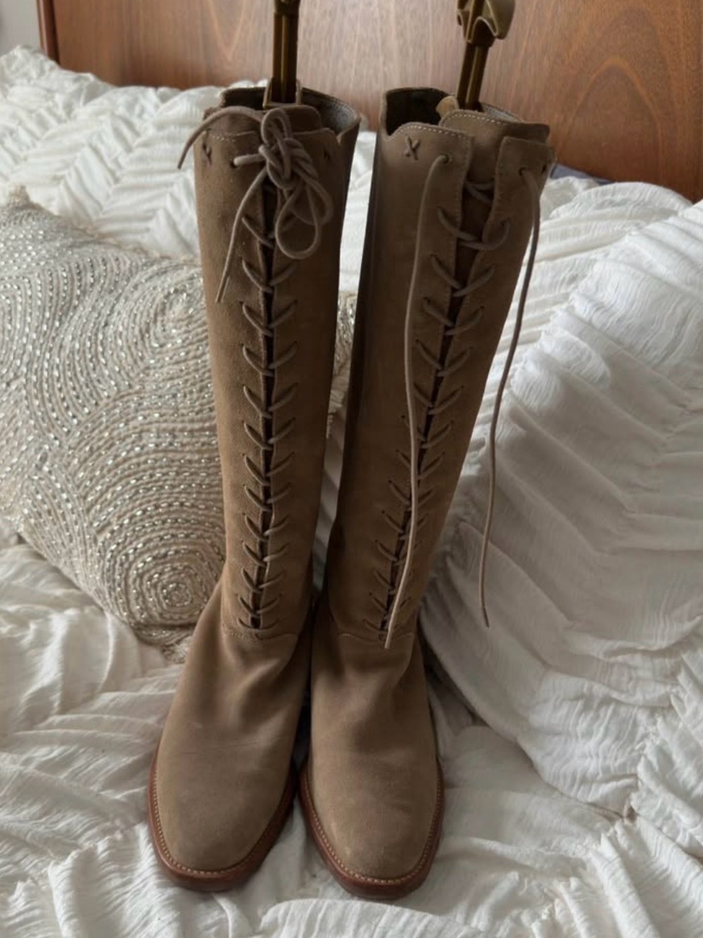Cole Haan Suede Lace Up Boots